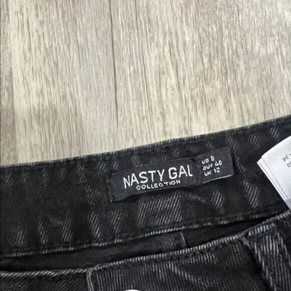 Nasty Gal Charcoal Denim Pants - Picture 3 of 3